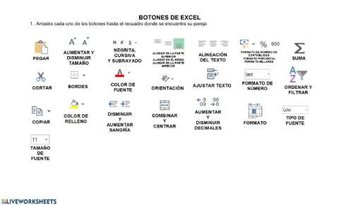 4 Botones de Excel