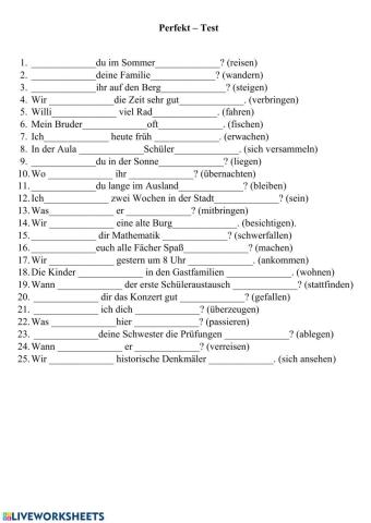 Perfekt - Test