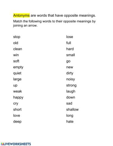 Antonyms