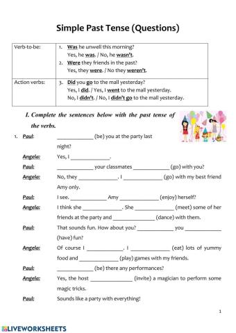 Simple past tense