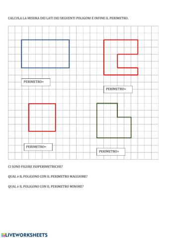 Perimetro su carta a quadretti