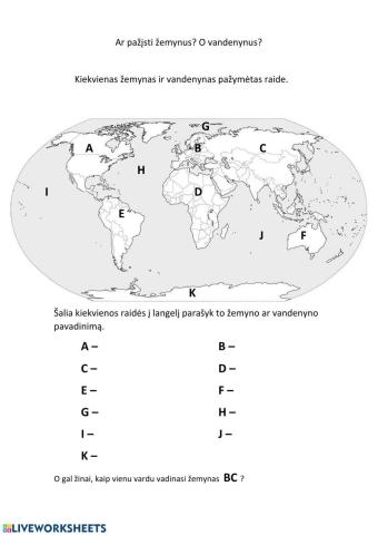 Žemynai ir vandenynai