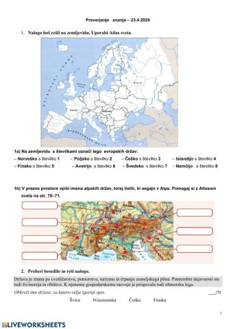 Srednja in Severna Evropa