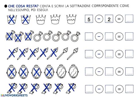 Sottrazioni entro il 10