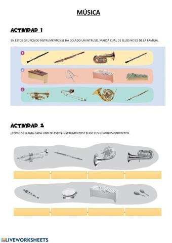 Familia de instrumentos musicales