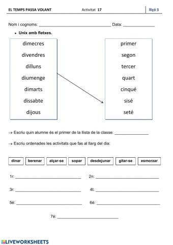 Dies de la setmana