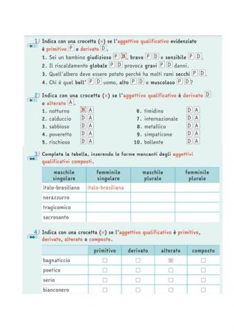 Grammatica aggettivi