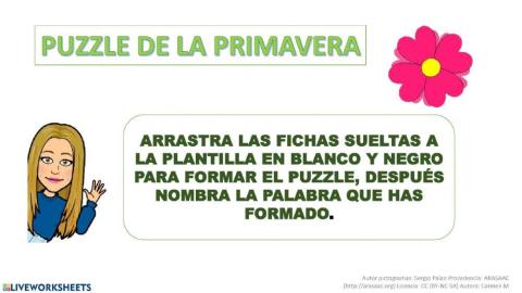 puzzle silábico primavera