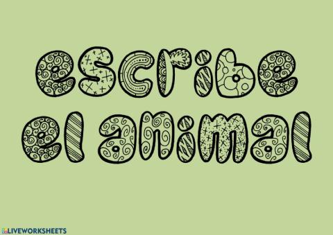 Vocabulario animales