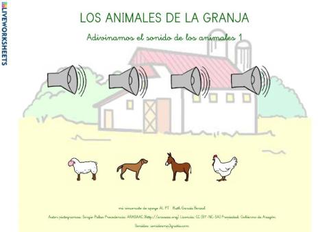 Adivinamos el sonido de los animales de la granja 1