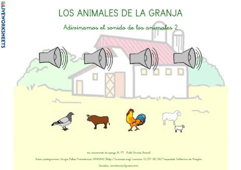 Adivinamos el sonido de los animales de la granja 2