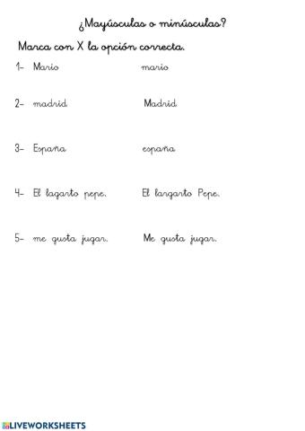 ¿Mayúscula o minúscula?