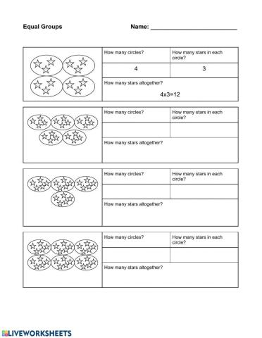 Arrays and Equal Groups