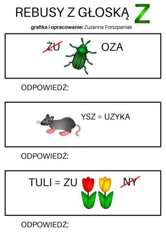 Rebusy z głoską „z”