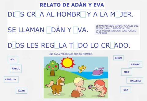 Relato Adán y Eva