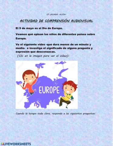 Comprensión oral : Unión Europea