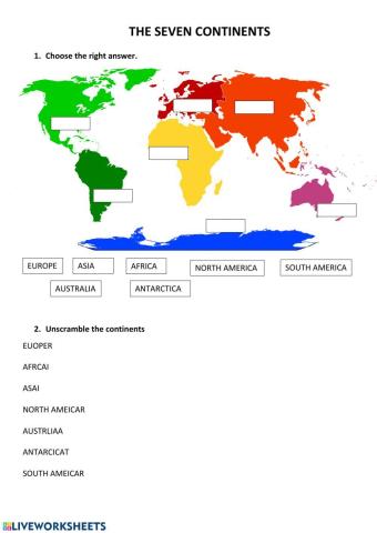 The seven continents