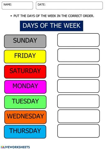 Days of the week