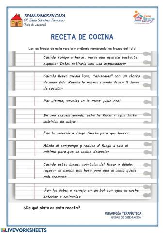 Receta de cocina