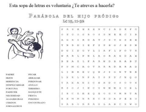 Sopa de letras El Hijo Pródigo