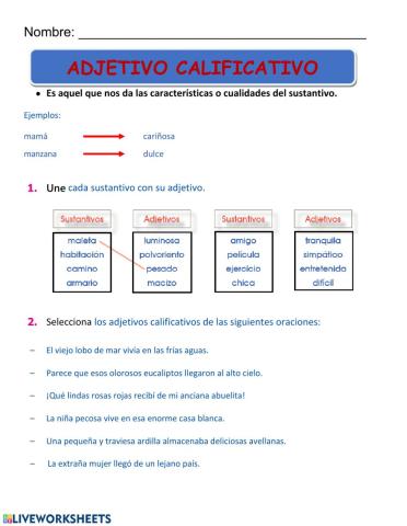 Adjetivos calificativos