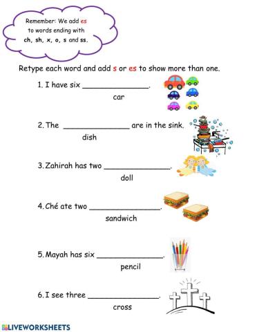 Plurals: Adding s or es