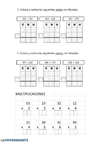 Calculo 2º de primaria