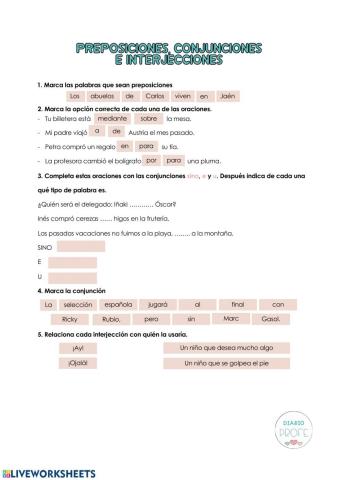 5L - Preposiciones, conjunciones e interjecciones