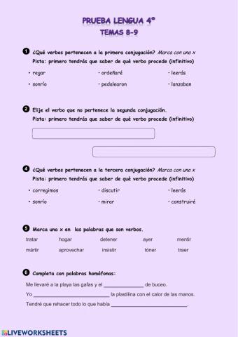 Evaluación lengua t8-9