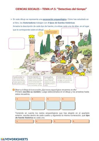 Sociales 3º Primaria - Las fuentes históricas