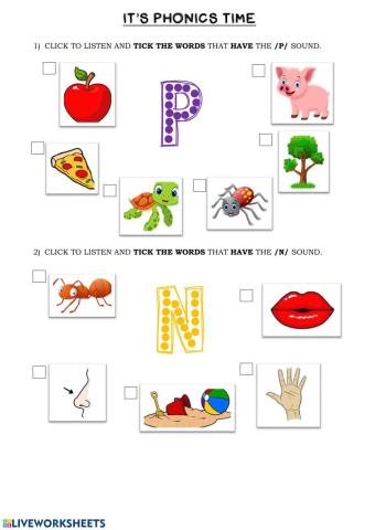 Phonics Group 1 (n-p)