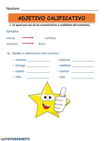 Adjetivos calificativos