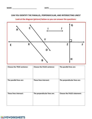 Intersecting, Parallel, and Perpendicular Lines 2
