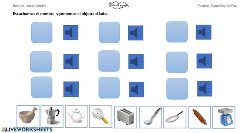 Vocabulario cocina 4 con audio