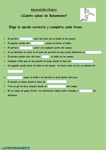 ¿Cuánto sabes de Balonmano?