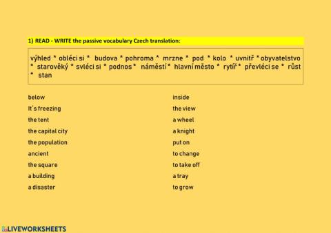 Passive vocabulary - a summary