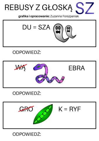 Rebusy z głoską „sz”