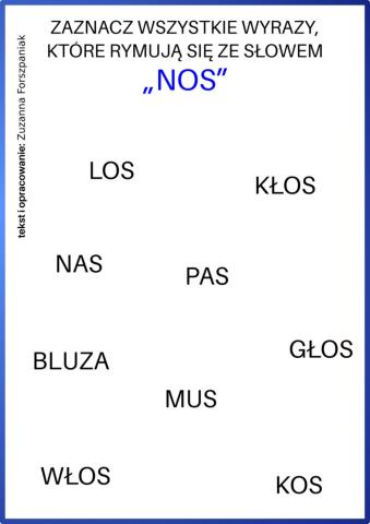 Utrwalanie głoski „s”