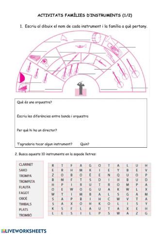 Exercicis famílies d'instruments 1-2