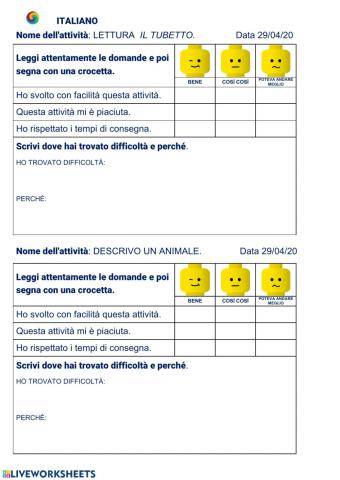 Questionario di autovalutazione