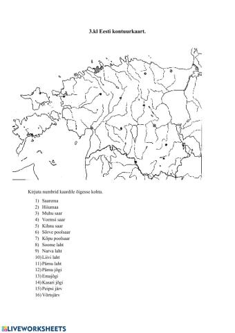 3.kl kontuurkaart