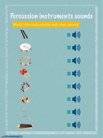 Percussion instruments sounds