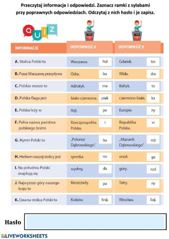 Quiz o Polsce