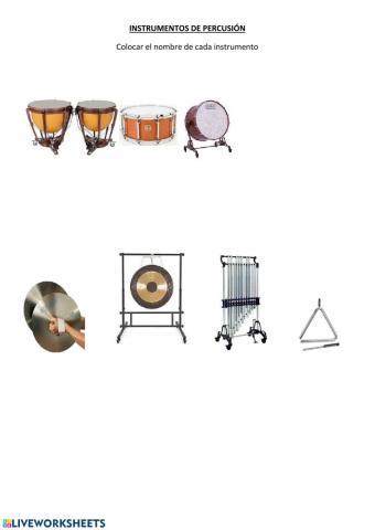 Orquesta sinfónica: instrumentos de percusión