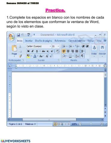 Ventana de word