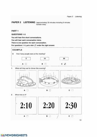 KET 2- Test 1