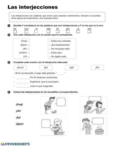 Las interjecciones