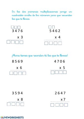 Multiplicar por una cifra