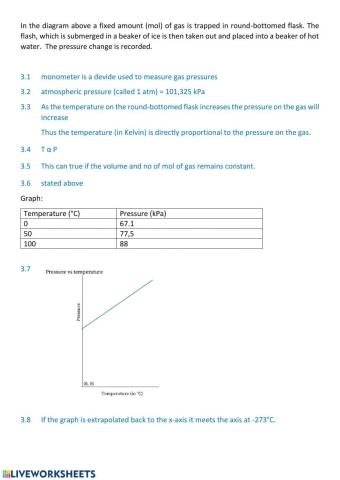 Gases worksheet 2