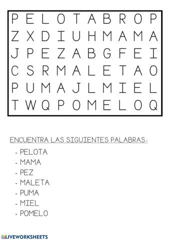 Sopa de letras